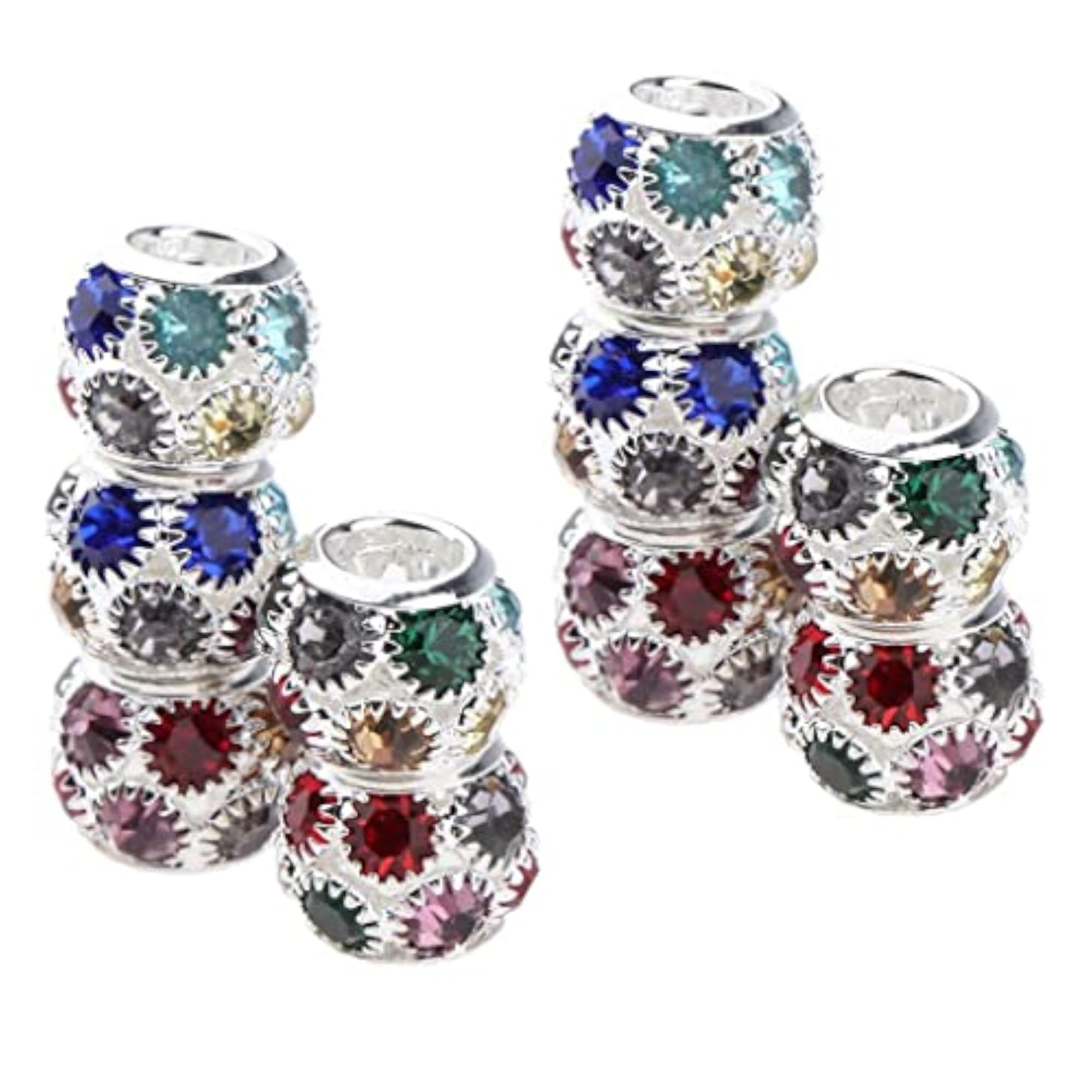 Colorful 10pcs Dreadlock Hair Beads Cuff Clips for Styling